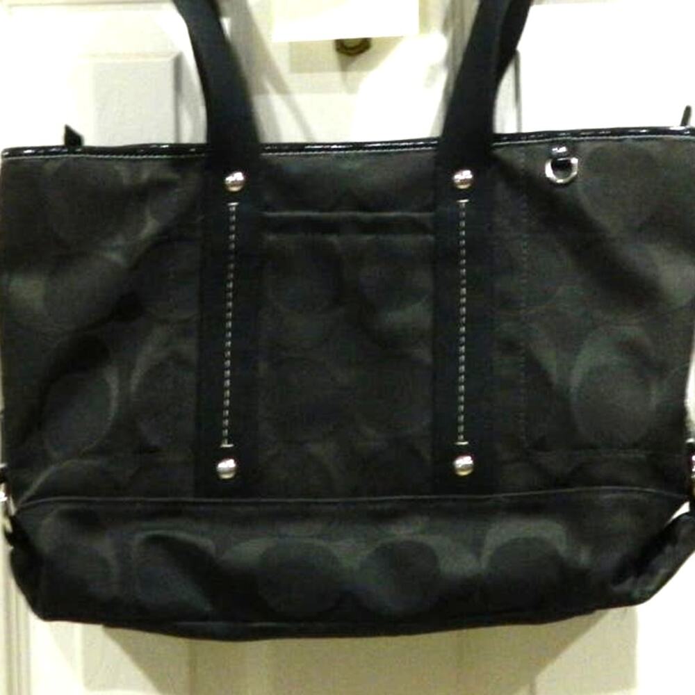 Vintage Coach Purse Black Kyra Signature
